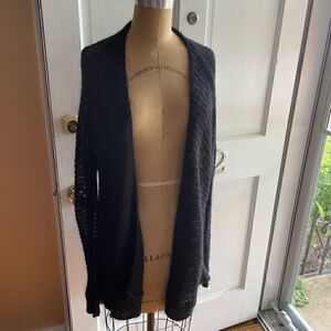 JOE’S JEANS | black cocoon mohair open cardigan S